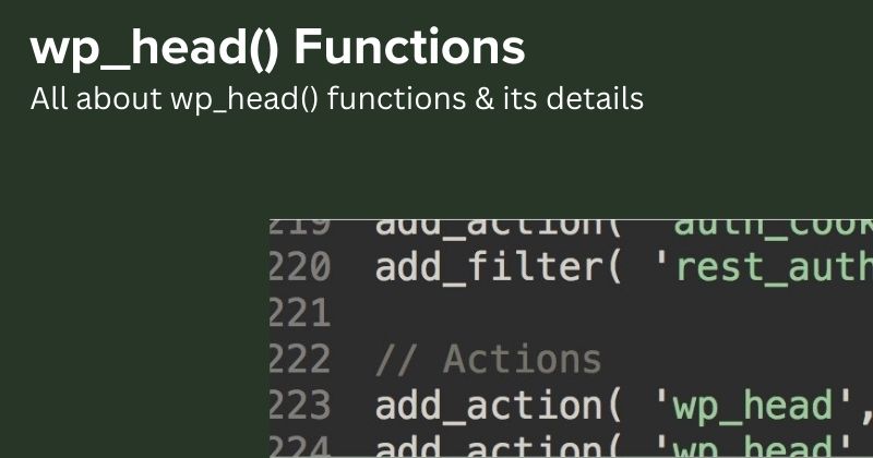 All about wp_head function details